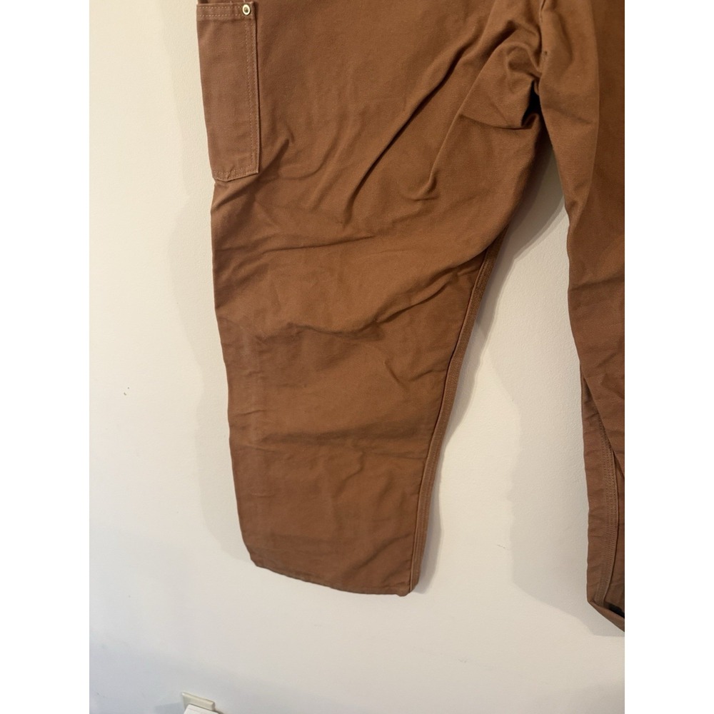 Carhartt Double Knee Pants Mens 42X30 Brown Loose Duck Canvas Utility Work B01-M - Picture 10 of 16